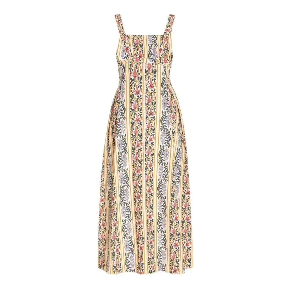 Agua by Agua Bendita Hortensia Pleated Floral Cotton Maxi Dress - Picture 5 of 13